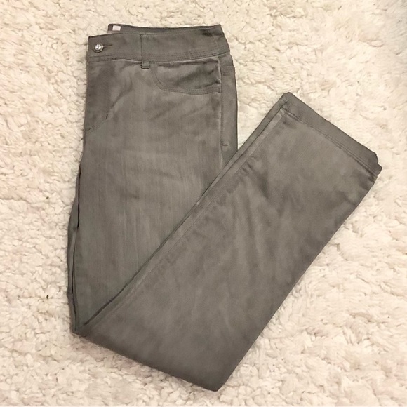 Chico’s Straight‎ Leg Rhinestone Pockets Jeans Grey 0 - Picture 1 of 8